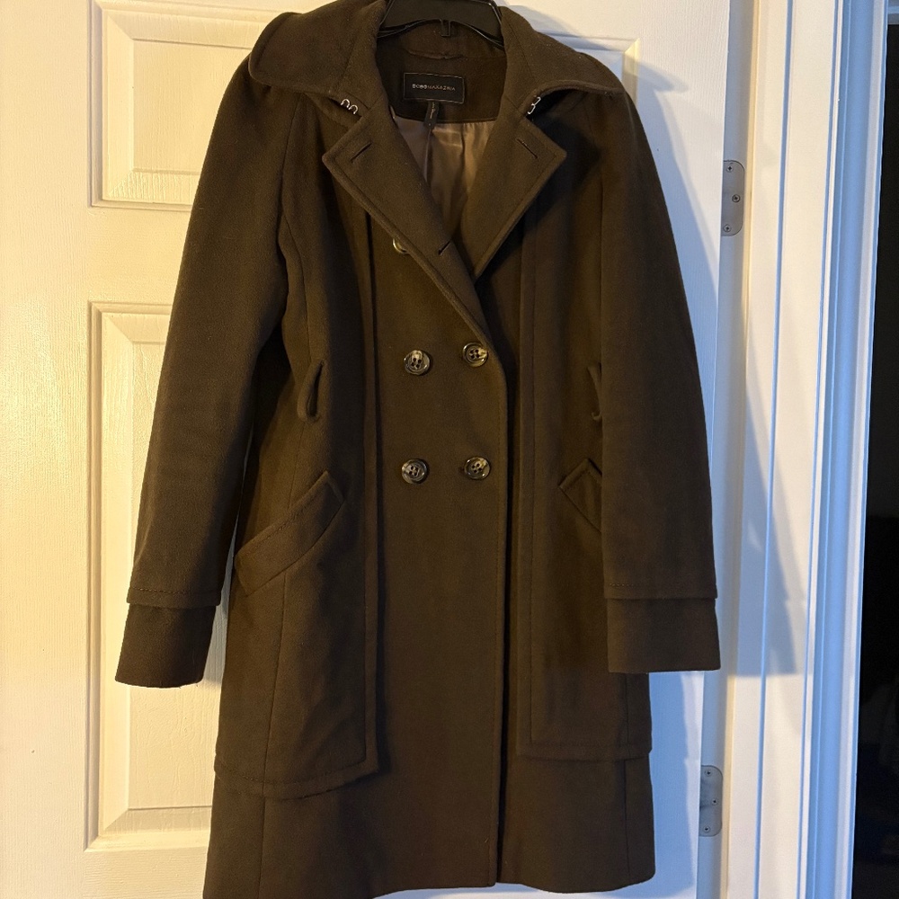 Brown long pea coat